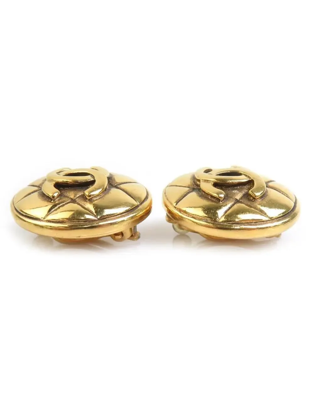 Auth Chanel Cc Logo Clip On Earrings #303002C32B
